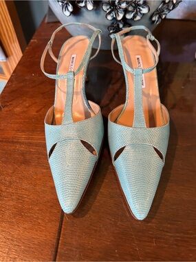 Manolo
Blahnik EU 40 Lizard Kitten Heels